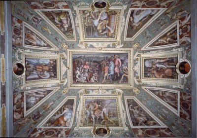 The ceiling of the Sala di Cosimo Il Vecchio showing Cosimo de